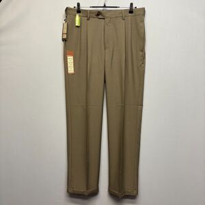 Haggar | Pants | Haggar Mens Eclo Stria Classic Fit Pleated Cuffed Dress  Pants Navy 42x3 | Poshmark